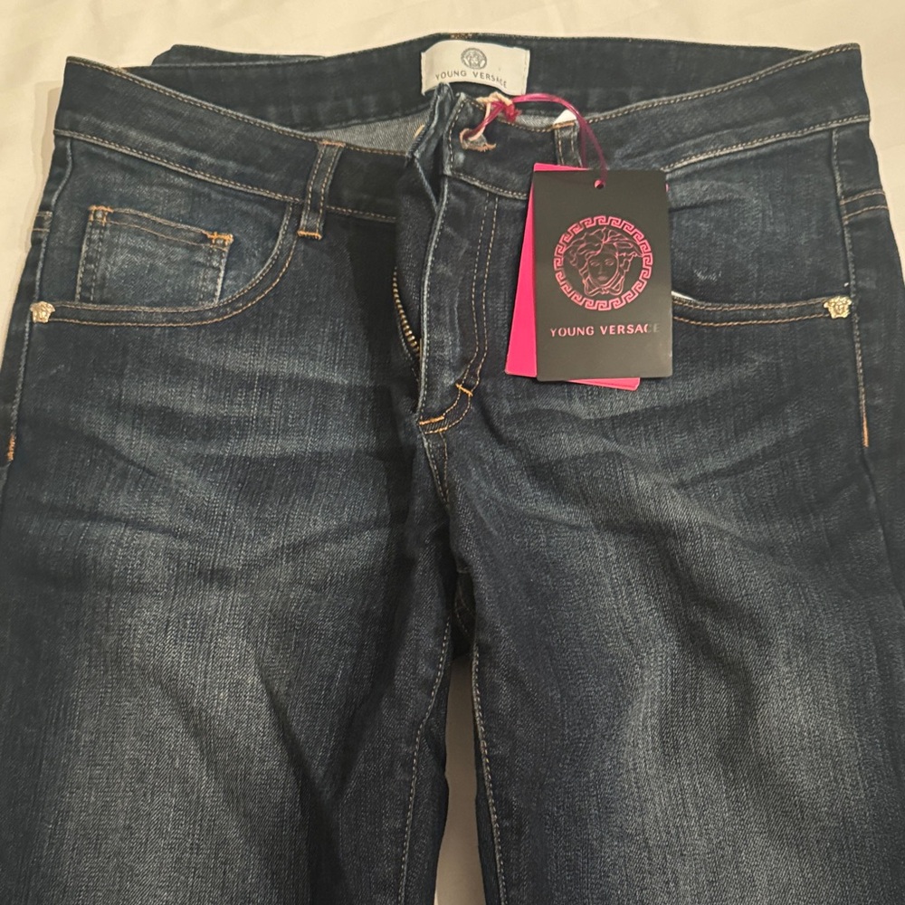 Versace Dark Blue Straight Leg Jeans